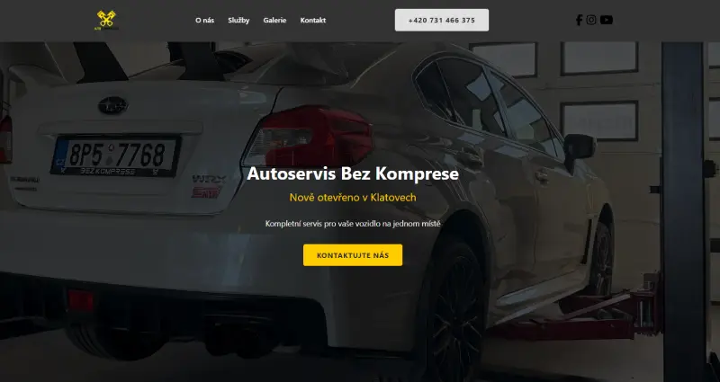 Náhled webu BezKomprese Servis